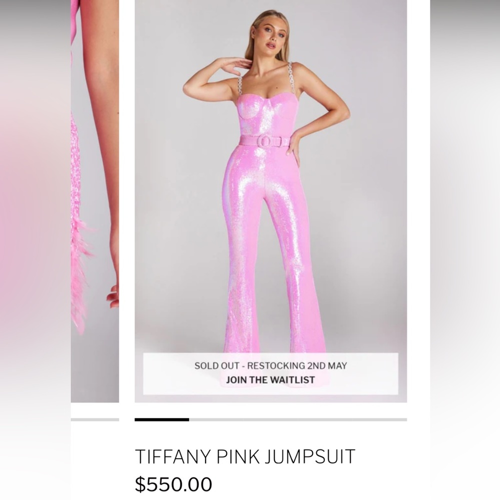 Nadine Merabi Tiffany Pink Jumpsuit